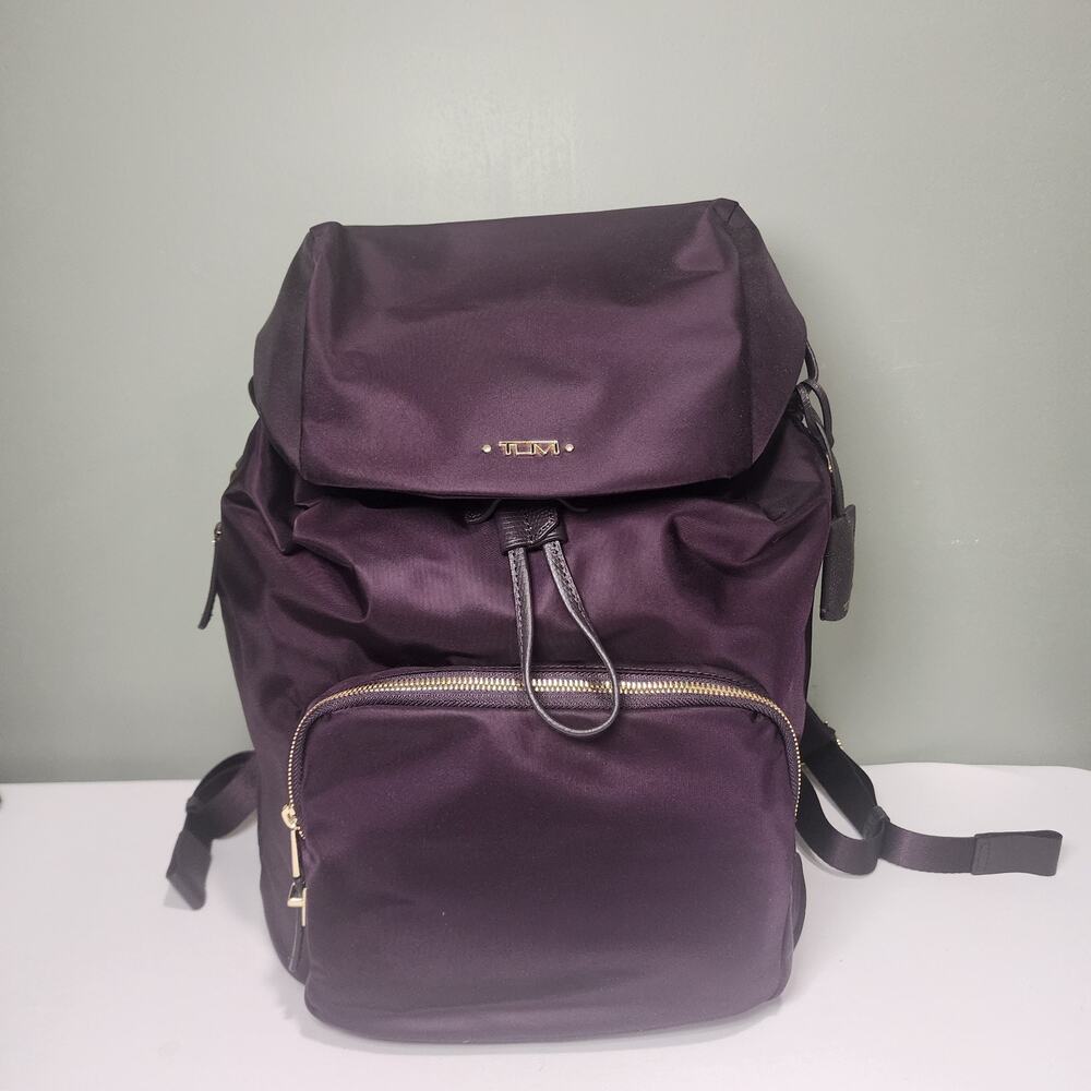 NWT TUMI Voyageur Ryley 16.25” Nylon Rucksack Backpack Dark Purple Black Berry